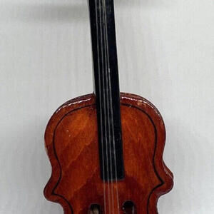Vintage Wooden Miniature Replica‎ Violin 7.5" Christmas Ornament